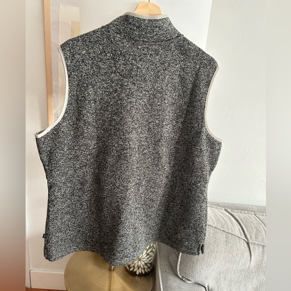 Eddie Bauer Gray Knit Oversized Granola Vest XXL Outdoor Granpa - Picture 3 of 14